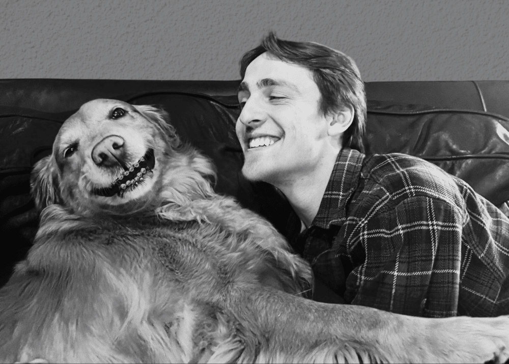 Dr Cook and his dog. | Harwell & Cook Orthodontics
